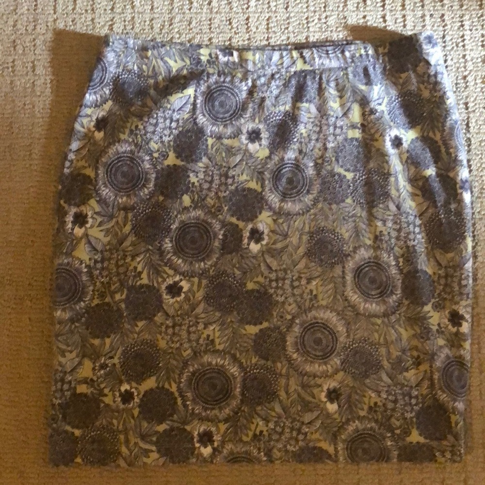 JJill cotton knit knee length skirt